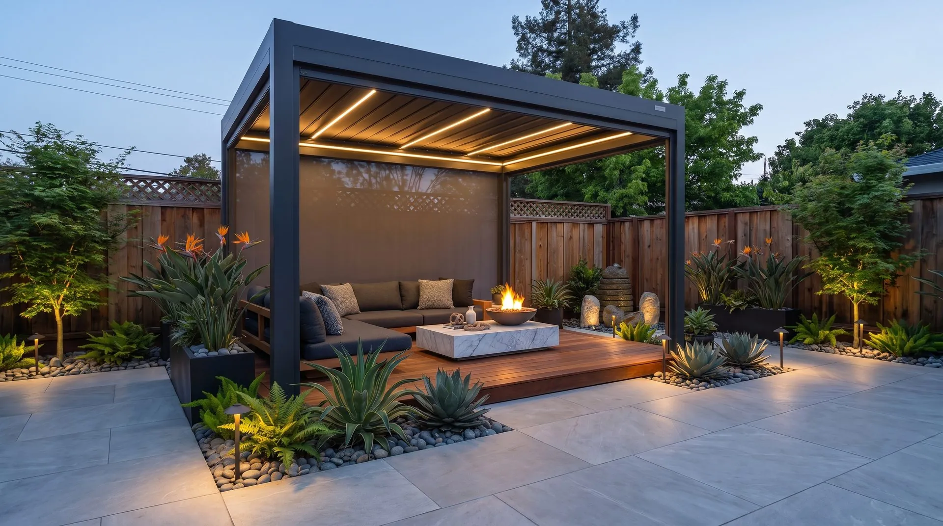 Completed backyard slab and covered outdoor living area